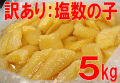 【塩数の子：折れ5kg】【冷蔵便】訳あり！送料無料 製造過程で折れてしまった数の子です。 北海道加工の高級かずのこ！ 業務用5kg送料無料（本州のみ）：【R】