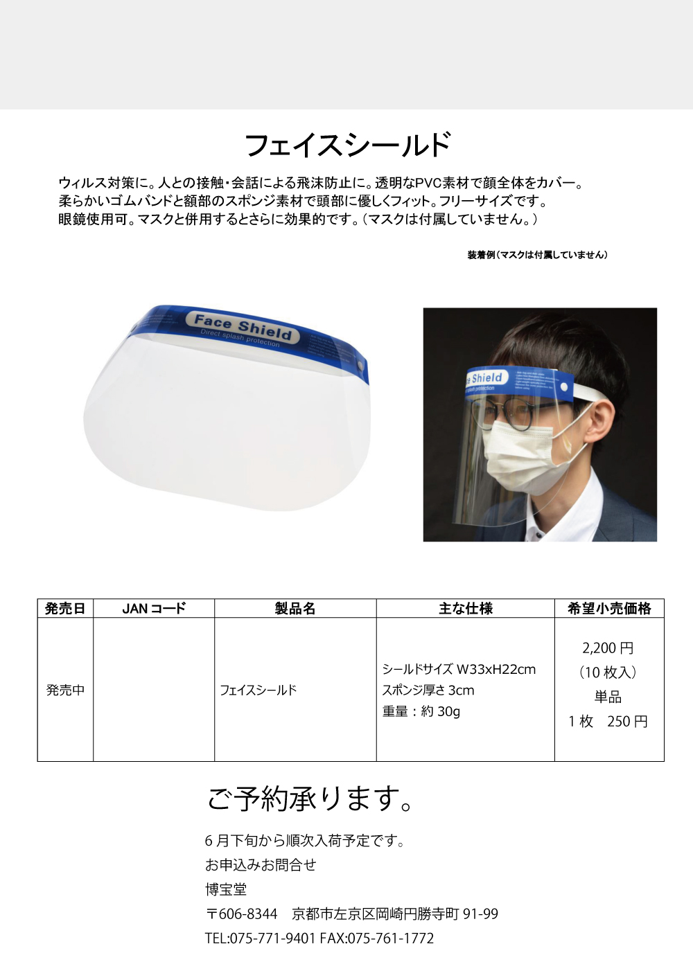 フェイスシールド