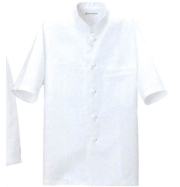 AA418-0 コックコート・男女兼用・半袖　