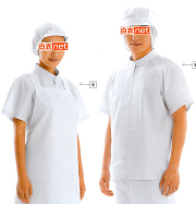 WA492-8 抗菌コート・男女兼用・半袖　　