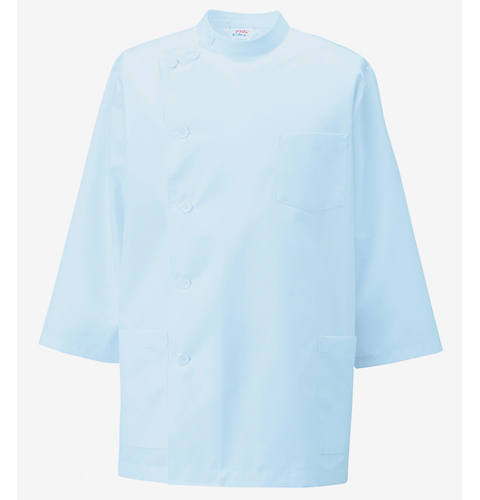 130-71 アプロン メンズ医務衣 七分袖 サックス