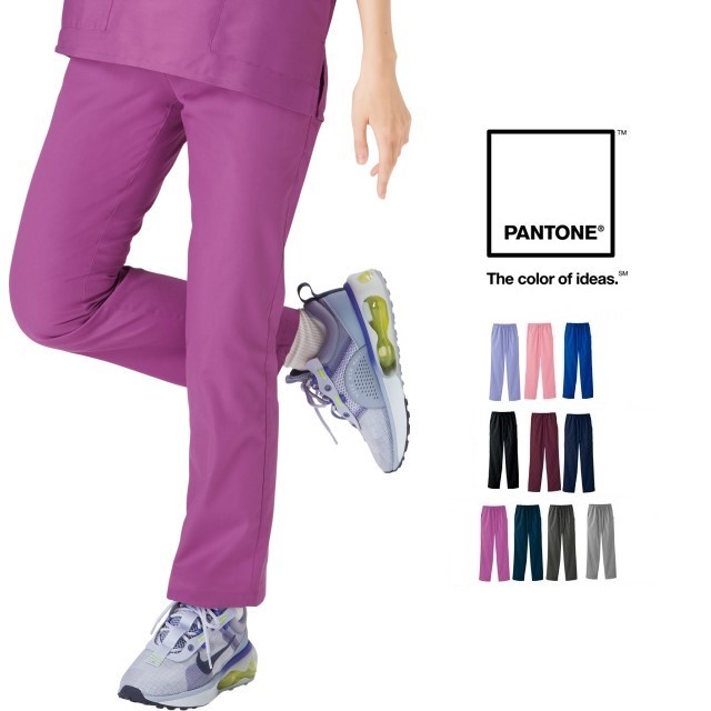 6012SC フォーク ナースウェア パンツ 女性用 ストレート 綿混 吸汗速乾 FOLK PANTONE パントン 医療用 看護師 ドクター 医師 医者 女医 レディース レディス ズボン スラックス ストレートパンツ