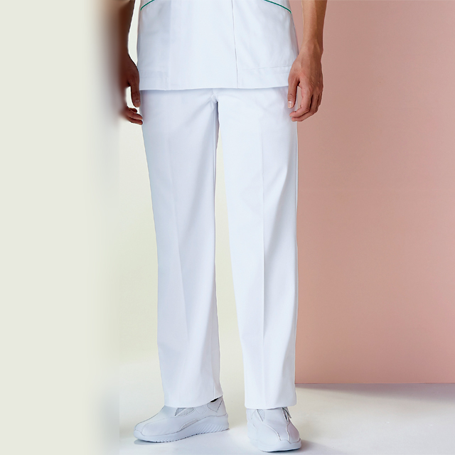 72-1141 住商モンブラン メディカルウェア パンツ メンズ 男性用 ツータック 両脇ゴム 制菌加工 透け防止 制電 防汚 ポケット付き MONTBLANC 医療用 看護師 ナース 医師 ドクター