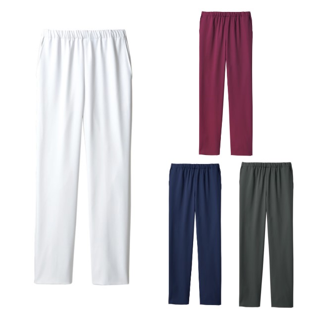 72-1261 72-1266 72-1268 72-1269 住商モンブラン ナースウェア パンツ 男性用 ナチュラルストレート ウエストゴム 制菌加工 透け防止 吸汗 制電 防汚 ポケット付き MONTBLANC 医療用 看護師 メンズ ストレートパンツ ズボン