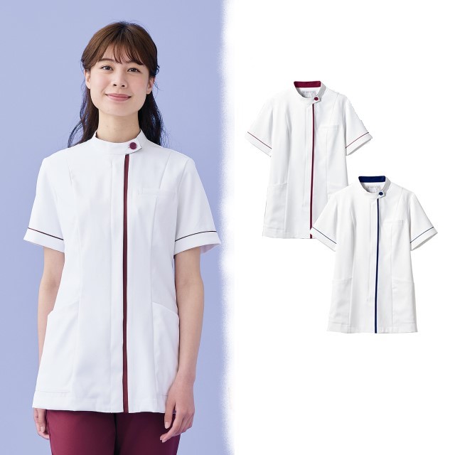 73-2066 73-2068 住商モンブラン ナースウェア ジャケット 女性用 半袖 制菌加工 透け防止 吸汗 制電 防汚 小物用ポケット MONTBLANT 医療用 看護師 歯科衛生士歯科衛生士 レディース レディス 上衣 チュニック
