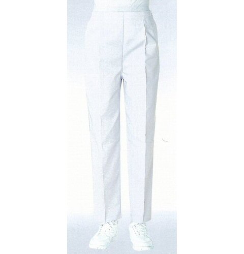 820-40 カゼン ナースウェア パンツ 女性用 後ろゴム 脇ファスナー ベルト通し付き ポケット付き KAZEN 医療用 看護師 レディース レディス 女子 トレパン スラックス ズボン ホワイト 白 大きいサイズ O-157対応素材