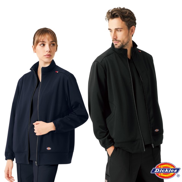 【WEB先行発売】9008SC Dickies ディッキーズ メディカルウェア ブルゾン 男女兼用 耐久性 ストレッチ 吸汗 速乾 イージーケア 前開き ファスナー アウター 上着 防寒 ポケット 袖口ゴム FOLK 医療用 医師 看護師 歯科医院 介護施設 訪問看護 訪問介護 リハビリ