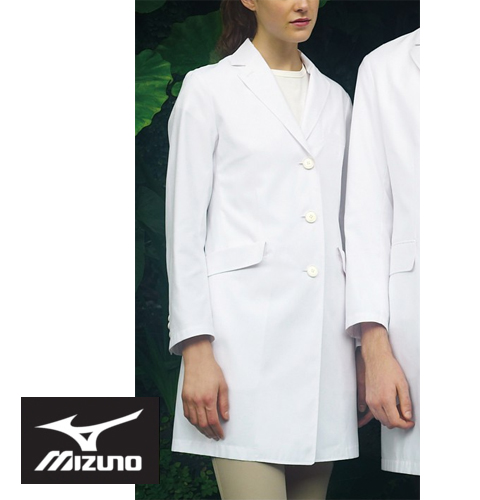 MZ-0023 チトセ ミズノ 診察衣 シングルボタン 女性用 長袖 動きやすい 透け防止 制電 制菌 CHITOSE MIZUNO 医療用 ドクター 医師 医者 女医 薬剤師 レディース レディス 女子 ドクターコート 