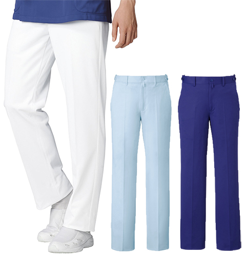 MZ-0071 チトセ ミズノ ナースウェア パンツ 男性用 ストレート 動きやすい ポケット付き 前ファスナー 透け防止 吸汗速乾 制電 制菌 CHITOSE MIZUNO 医療用 看護師 歯医者 歯科医 メンズ 男子 