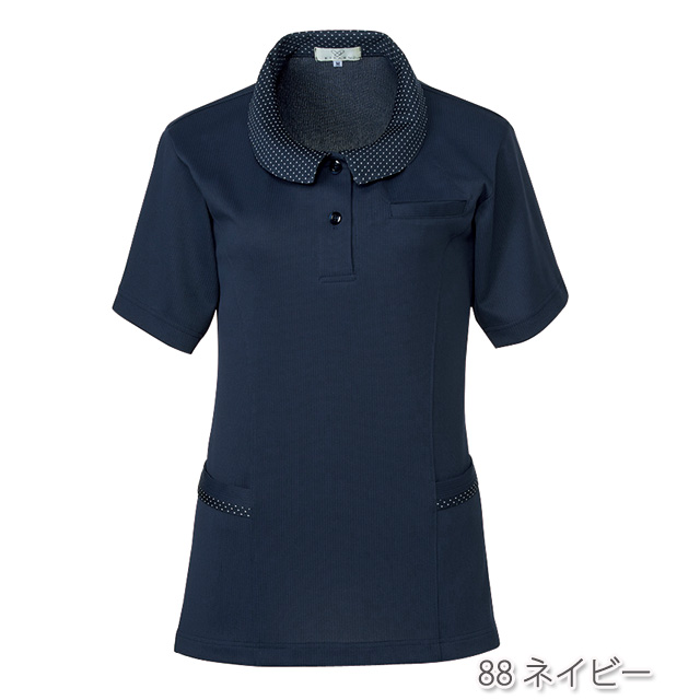 CR188 トンボ キラク 介護ウェア レディス ニット シャツ 女性用 クラークウェア 医療用 病院 医院 施設 受付 事務 工業洗濯 制服 ユニフォーム レディース TOMBOW KIRAKU