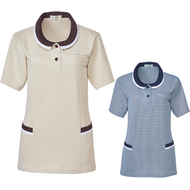 CR189 トンボ キラク 介護ウェア レディス ニット シャツ 女性用 クラークウェア 医療用 病院 医院 施設 受付 事務 工業洗濯 制服 ユニフォーム レディース TOMBOW KIRAKU