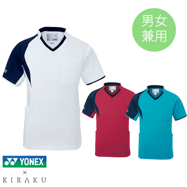 CY872 トンボ ヨネックス×キラク メディカルウェア ネオスクラブ 男女兼用 工業洗濯 吸汗 速乾 軽量 防透 制電 医療用 医師 看護師 ドクター ナース 介護 病院 医院 施設 TOMBOW  YONEX KIRAKU