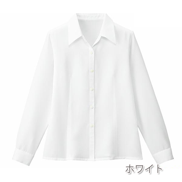 FB7532 フォーク オフィスウェア ブラウス 長袖 女性用 ホームクリーニング 家庭洗濯 FOLK 事務服 通勤 制服 レディース レディス シャツ 小さいサイズ 大きいサイズ  ホワイト 白 オフィスブラウス