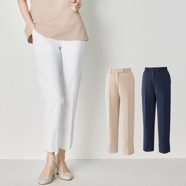 FR-0004 ナースウェア パンツ 女性用 フォロレゾン UNITE ユナイト チトセ 裏地付き 前ファスナー 後ろゴム 透け防止 制菌 制電 ストレッチ イージーケア 工業洗濯対応 医療用 白衣 ナース 看護師 受付 事務 エステ クリニック サロン 歯科 美容 小児科 婦人科 薬剤師