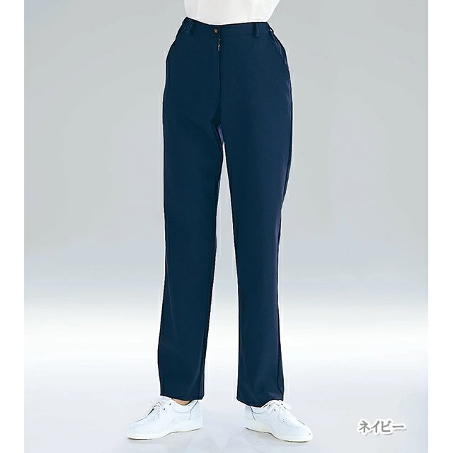 HC2358 ナガイレーベン ナースウェア パンツ 女性用 ストレート ノータック 脇ゴム 前ファスナー ポケット付き 制菌加工 制電 吸水 防汚 NAGAILEBEN 医療用 看護師 介護 レディース レディス 女子