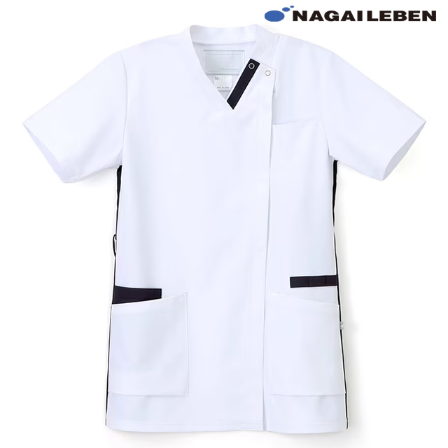 JW1422 ナガイレーベン スクラブ 男女兼用 フロントファスナー 動きやすい ストレッチ 軽量 透けにくい 制菌加工 制電 吸水 防汚 大きいサイズ 小さいサイズ NAGAILEBEN 医療用 医師 看護師 薬剤師 介護スタッフ 上衣 医務衣 白衣 病院 医院 クリニック 介護施設 リハビリ