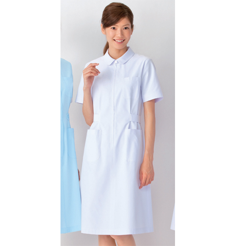 278 カゼン ナースウェア 看護学生 ワンピース 半袖 女性用 制菌加工 透け防止 工業洗濯可 吸汗 制電 ポケット付き Kazen 医療用 看護師 レディース レディス ナース服 白衣 ユニフォーム 制服 大きいサイズ 白衣ネット本店