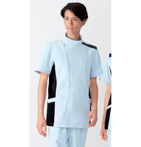 094 カゼン ナースウェア ジャケット 男性用 ケーシー 透け防止