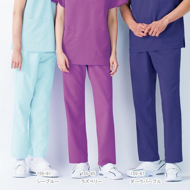 155 カゼン ナースウェア スクラブパンツ 男女兼用 コードブルー ユニ