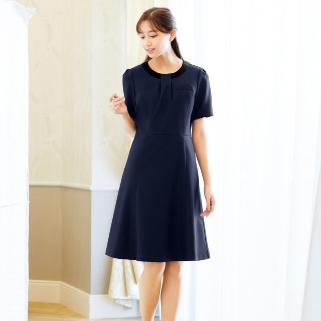 3024SC フォーク ヌーヴォ ワンピース レディス 女性用 半袖 吸汗 速乾  