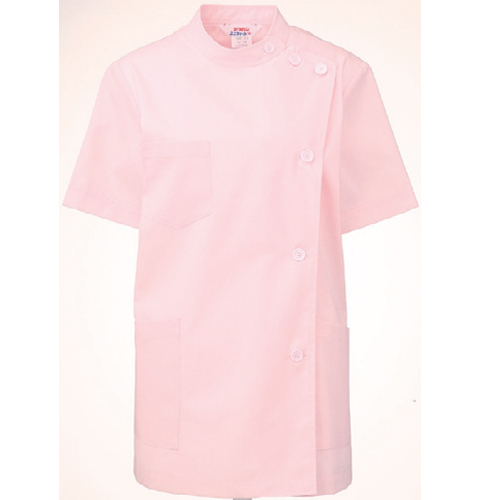 360-33 アプロン レディス医務衣 半袖 ピンク