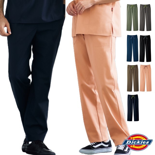 5019SC フォーク ディッキーズ ナースウェア パンツ 男女兼用 透け防止 制電 吸汗 ストレッチ 工業洗濯可 多ポケット しわになりにくい FOLK Dickies 医療用 看護師 医者 医師 ユニセックス ズボン