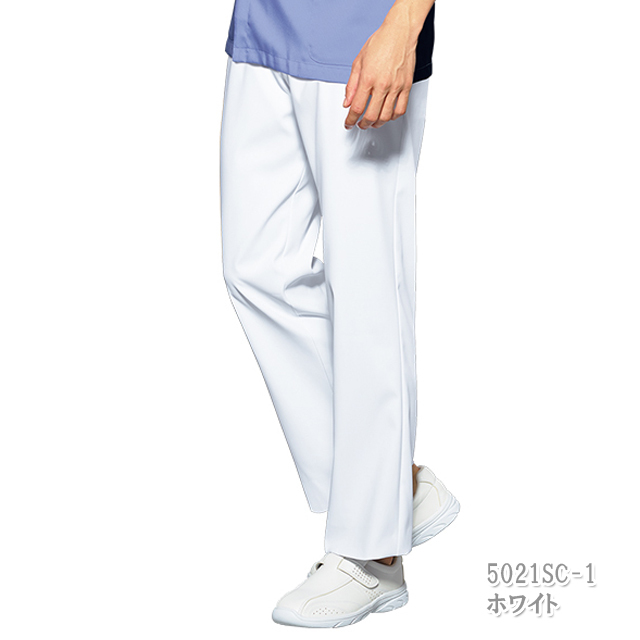 5021sc フォーク ナースウェア パンツ 男性用 ストレッチ 透け防止 制