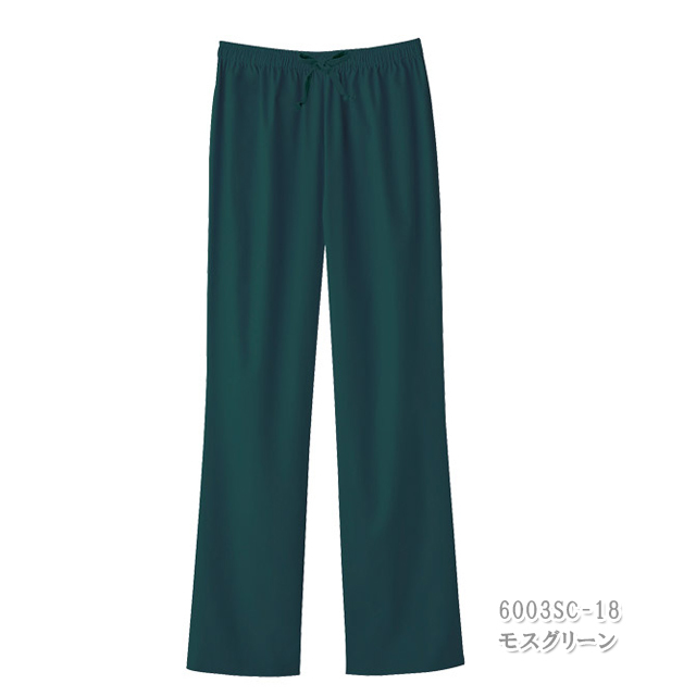 6003SC フォーク ナースウェア パンツ 男女兼用 ストレート 綿混 吸汗