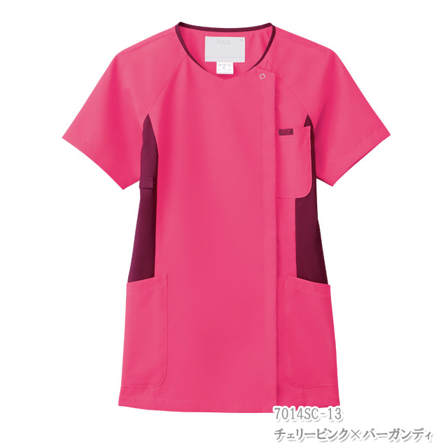膝丈ナース服　薄ピンク色 Amazon | AKIBAパステルピュアナース ピンク/白襟ピンクナース服