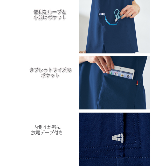 7072SC ディッキーズ フォーク ドクターウェア スクラブ 男女兼用 医師