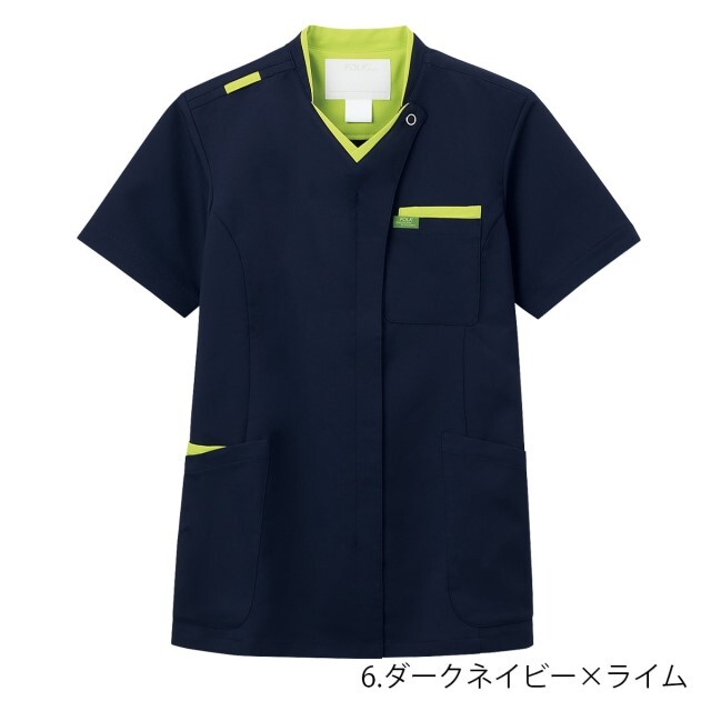 ジップスクラブ 男女兼用 メディカルウェア 7109SC フォーク スクラブ