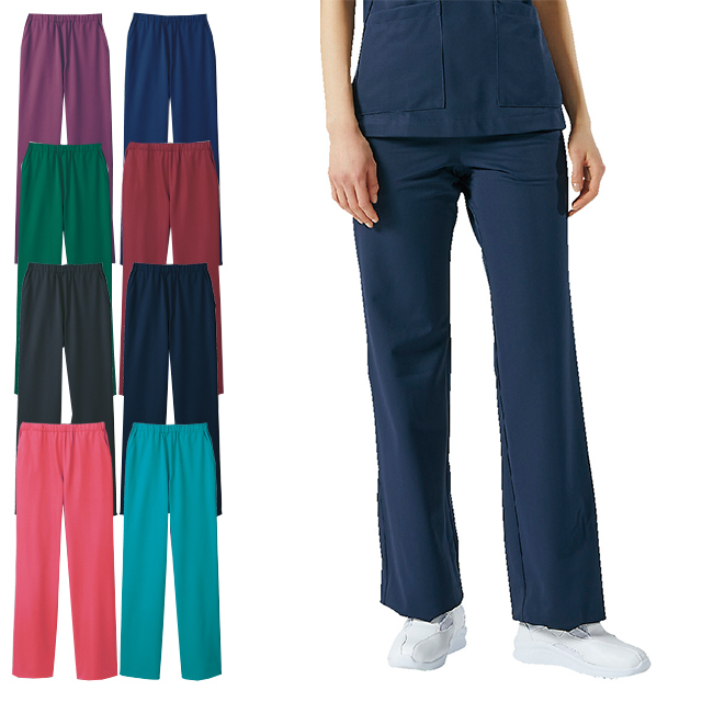 72-1164 住商モンブラン ナースウェア パンツ 男女兼用 ウエスト総ゴム