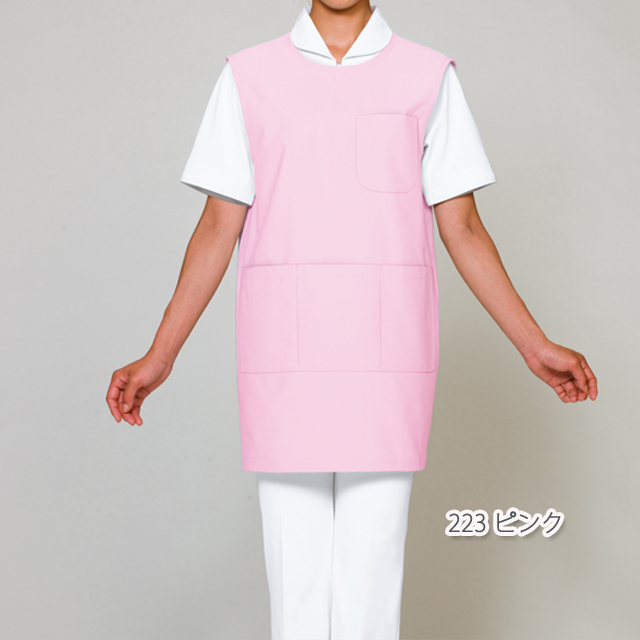 74-221 住商モンブラン ナースウェア 予防衣 エプロン ノースリーブ