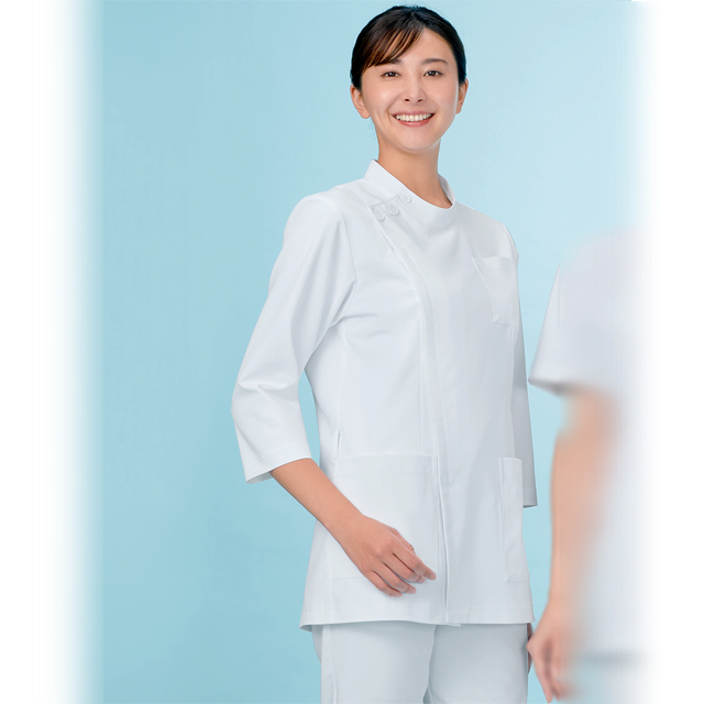 763-40 カゼン ナースウェア ケーシー ジャケット 男女兼用 七分