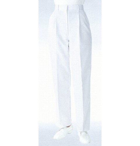 821-90 カゼン ナースウェア パンツ 女性用 スリム ワンタック 後ろゴム ポケット ウエストベルト通し付き 工業洗濯可 制菌加工 吸汗 制電 ストレッチ KAZEN 医療用 看護師 レディース レディス ズボン 