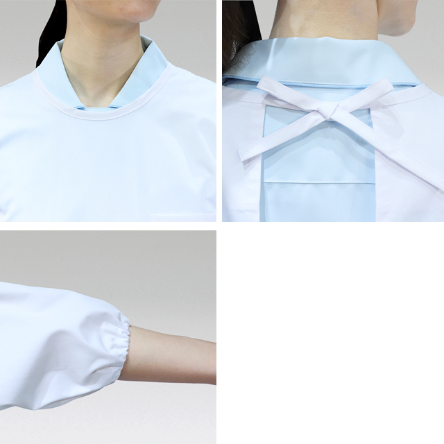 84-301 WEB限定商品 住商モンブラン 袖付 予防衣 エプロン 男女兼用