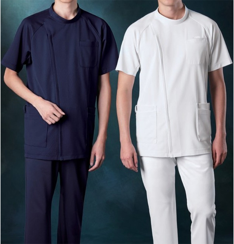 KAZEN 医療用ケーシー　半袖＆パンツ　上下2セット 白衣 上下セット(133+155) スクラブ パンツ KAZEN カゼン 男女兼用