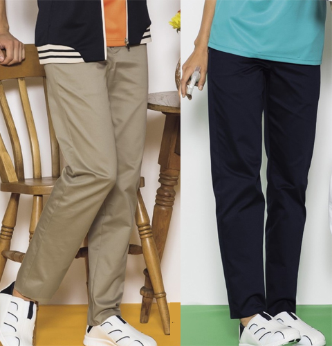 KZN820 カゼン ナースウェア パンツ 女性用 脇ゴム ポケット付き ウエストベルト通し付 ストレッチ 吸汗 工業洗濯可 細身 KAZEN 医療用 看護師 介護 医師 ドクター レディース レディス スラックス ズボン 