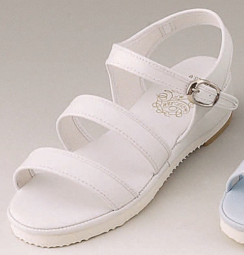 M39 マリアンヌ ナースサンダル ワンタッチベルトタイプ 二本線 女性用 MRSA抗菌加工 3E ヒール 4cm 合成レザー EVA ラバー フラット製法 滑りにくい MARIANNU 医療用 看護師 レディース レディス