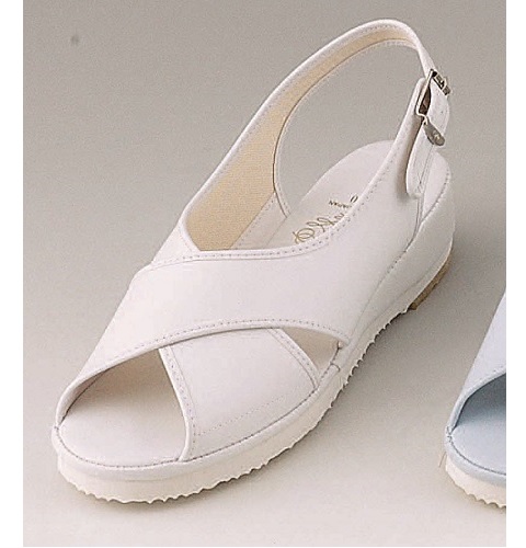 M9 マリアンヌ ナースサンダル クロスサンダル オープントゥ 女性用 MRSA抗菌加工 3E ヒール 4cm 合成レザー EVA ラバー フラット製法 滑りにくい MARIANNU 医療用 看護師 レディース レディス