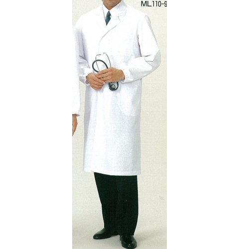 <お買い得>ML110 男子シングル診察衣(長袖)