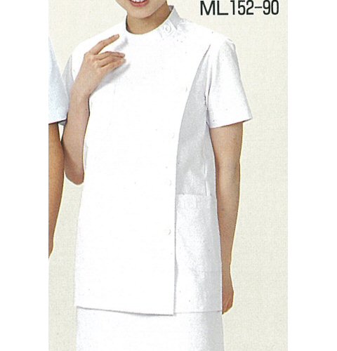 <お買い得>ML152 女子横掛白衣(半袖)