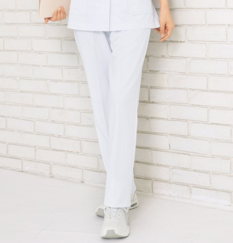 WH10112 自重堂 ホワイセル ナースウェア パンツ 女性用 ストレート ノータック 抗菌防臭 帯電防止 工業洗濯可 透け防止 制菌加工 WHIseL JICHODO 医療用 看護師 レディース レディス 女子 スラックス ズボン ナースパンツ ホワイト 白 ピンク ブルー
