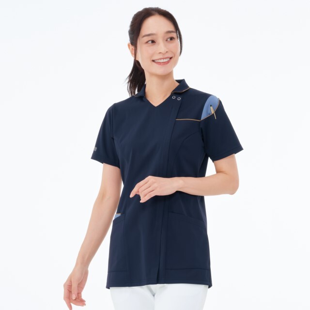 AY4272 ナガイレーベン ハイブリッドメディウェア 男女兼用 襟付き 前