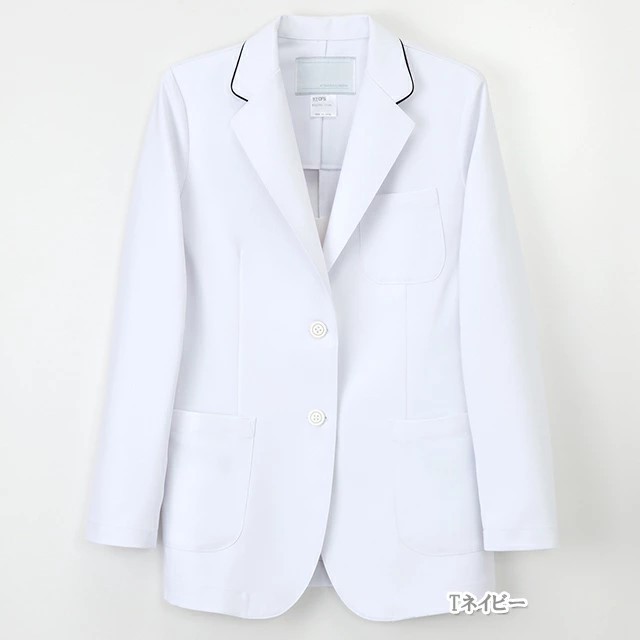 KIMHEKIM ホワイト テーラードジャケット　34 男子白衣テーラードジャケット長袖[ナガイレーベン製品] CJ-3315｜THS