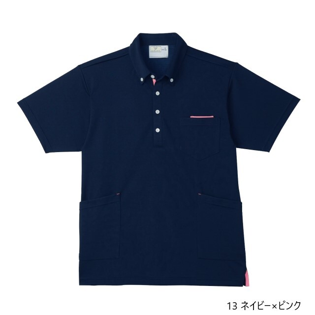 【ご予約品】 CR156 トンボ キラク 介護ウェア ニットシャツ 男女兼用 ボタン トップス
