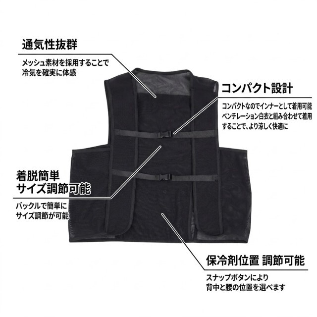 熱中症対策 クールベスト CV2026 サーヴォ SERVO 冷却ウェア 保冷