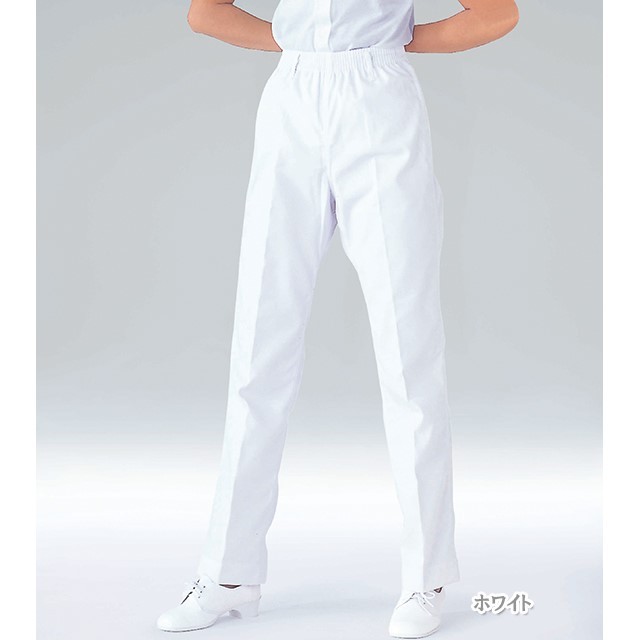 ETA4850 ナガイレーベン ナースウェア パンツ 女性用 ゆったりストレート ノータック 脇ゴム 前ファスナー 右後ろポケット付き 制電 吸水 NAGAILEBEN 医療用 看護師 介護 レディース レディス 女子 ヘルスヘルパー トレパン