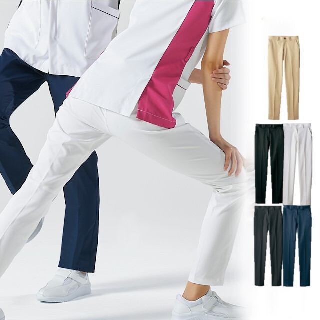 FP7401 住商モンブラン 介護 パンツ すっきりシルエット 動きやすい 超軽量 男女兼用 スムースフィットシリーズ 制菌加工 透け防止 制電 ストレッチ MONTBLANC 医療用 看護師 ケアマネ 老人ホーム ガゼットパンツ