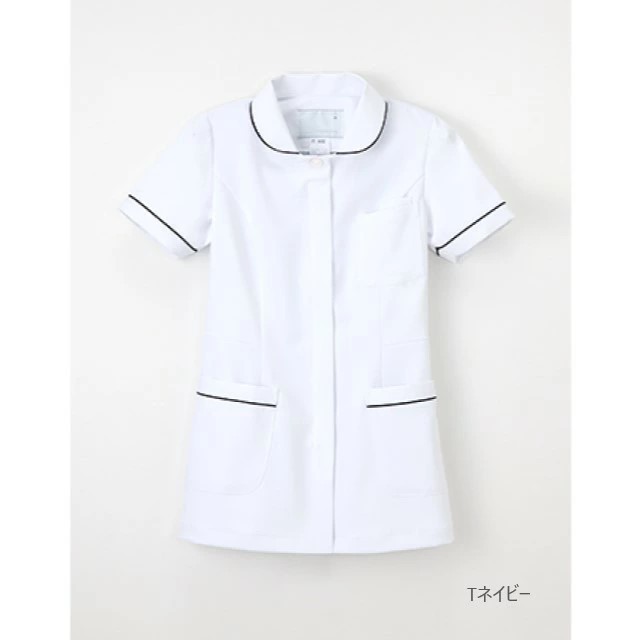 LX3712 ナガイレーベン 白衣 ナースウェア ジャケット チュニック 女性用 半袖 PHSポケット 涼感素材 制菌加工 制電 吸水 防汚 LX3712 ナガイレーベン ナースウェア ジャケット 女性用 半袖